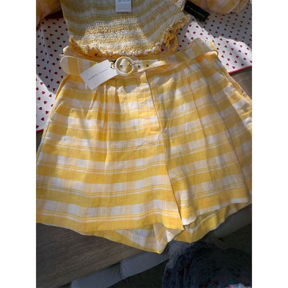 Faithfull the Brand Women's‎ Size 12 Yellow Striped Two-Piece Set - Picture 12 of 12
